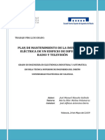 Risueño - Plan de Mantenimiento de La Instalación Eléctrica de Un Edificio de Difusión de Radio Y...