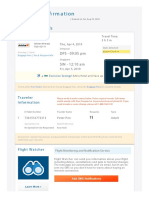 Book Ing Confi RM A Tion: Flight Details