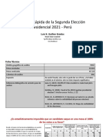 Autopsia Rápida de La Segunda Elección Presidencial 2021 - Perú