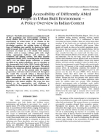 Barriers To Accessibility of Differently Abled People in Urban Built Environment - A Policy Overview in Indian Context