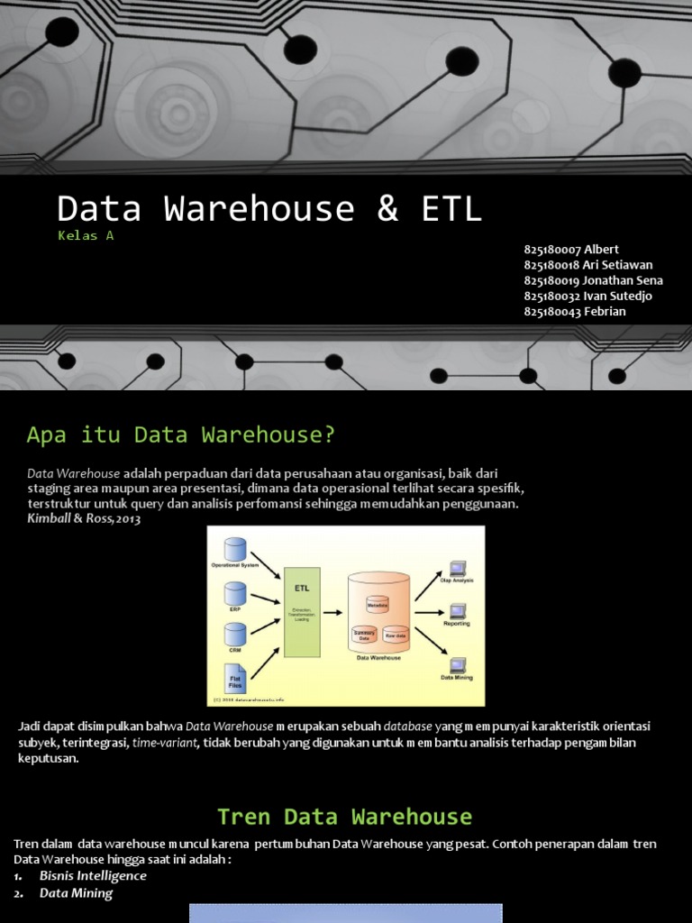 Pemahaman Data Warehouse dan ETL | PDF
