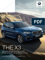 The X3: Dealer Specification Guide From August 2019 Production