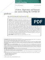 Determination of Stress, Depression and Burnout Levels of Front-Line Nurses During The COVID-19 Pandemic