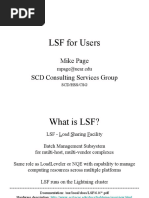 LSF For Users: Mike Page SCD Consulting Services Group