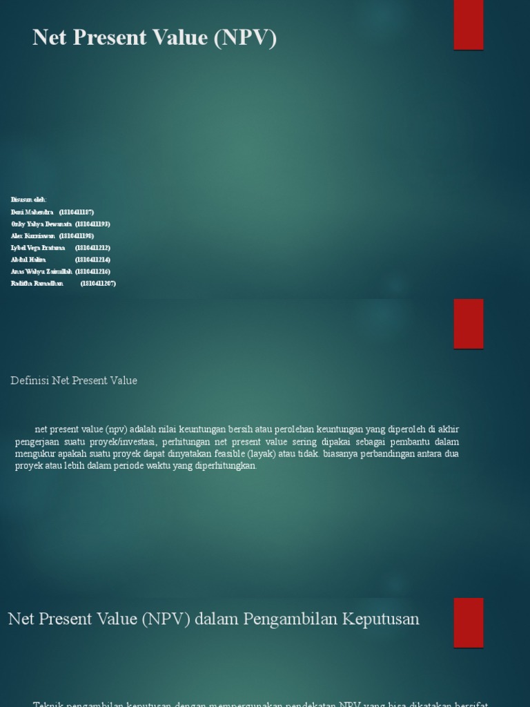 Net Present Value (NPV) | PDF