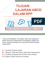 Tujuan Pembelajaran ABCD Dalam RPP