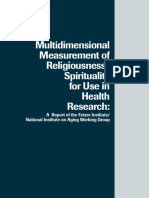 Fetzer Institute - Multidimensional Measurment of Religiousness-spirituality