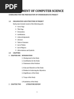 Computer Science Department Guidelines For The Preparation of Undergraduate Projects-8