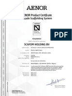 AENOR Product Certificate: Façade Scaffolding System