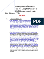 Làm rõ quá trình nhận thức về mô hình CNXH Việt Nam của Đảng từ Đại hội VII đến Đại hội XII (Phần màu xanh là phần hiển thị trong