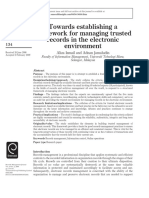 Towards Establishing A Framework For Managing Trusted Records in The Electronic Environment