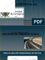 Área de Seccion Transversal en Recta