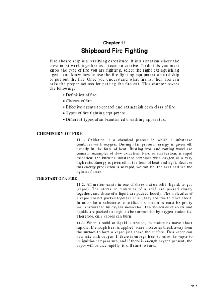 Chap11a Fire Fighting | PDF | Fires | Combustion
