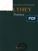 Wilhelm Dilthey - Poetica, La Imaginación Del Poeta, Las Tres Epocas de La Estética Moderna y Su Problema Actual-Losada (2007)