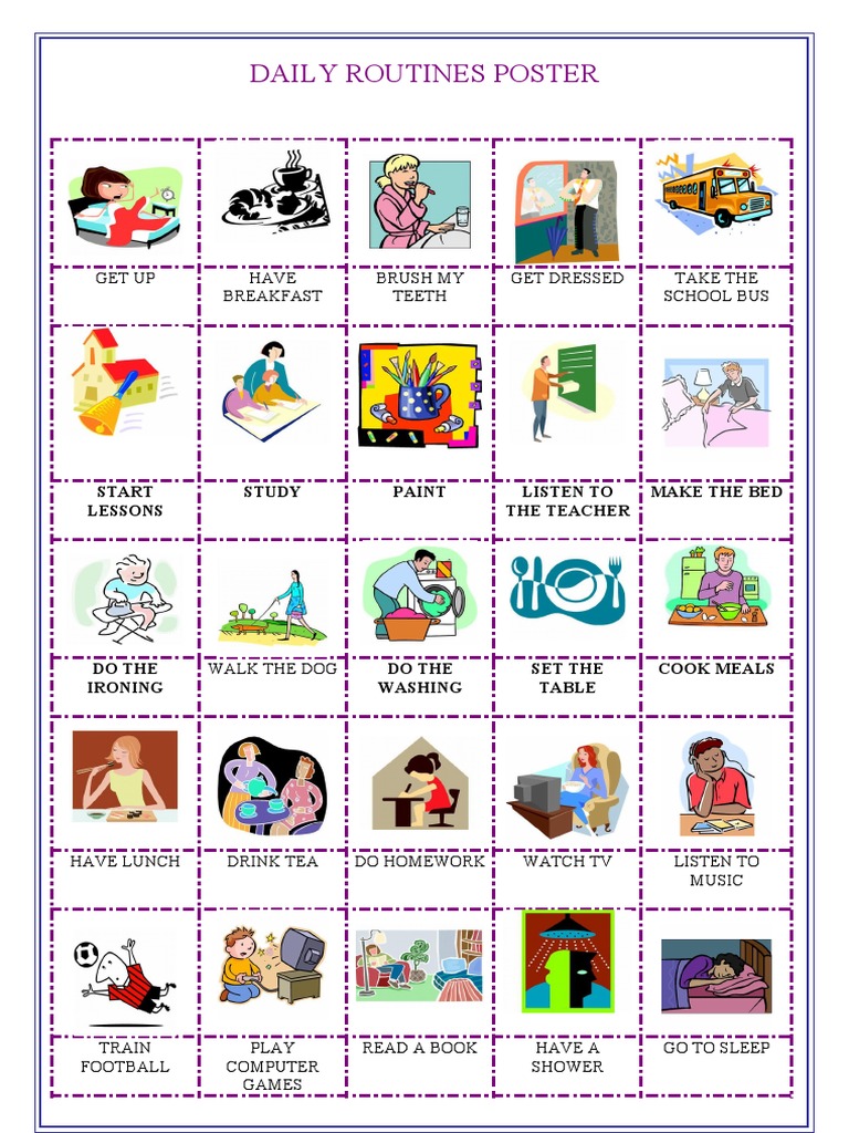 Daily Routines Poster Classroom Posters 12386 | PDF | Language Arts ...