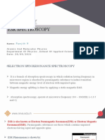 Esr Spectroscopy: Ranjith R
