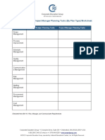 BA and PM Planning Tasks Worksheet