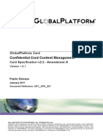 Confidential Card Content Management: Globalplatform Card Card Specification V2.2 - Amendment A