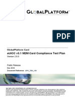 GlobalPlatform eUICC v3.1 Card TestPlan 2.0.0 Final