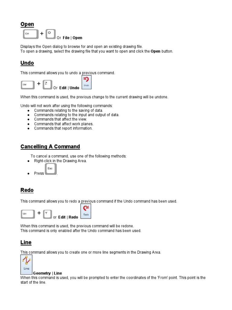 AC Basic Drawing Commands PDF Circle Geometry