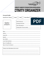 Activity Organizer (Editable Form)