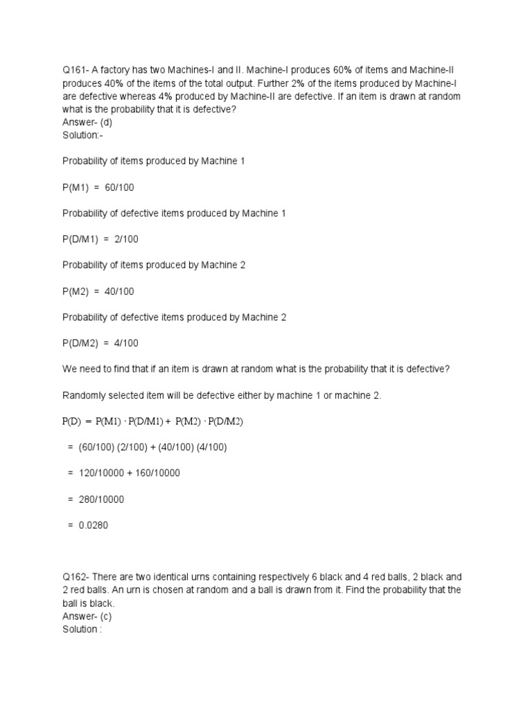 Probability Calculations in Statistics | PDF | Probability And ...
