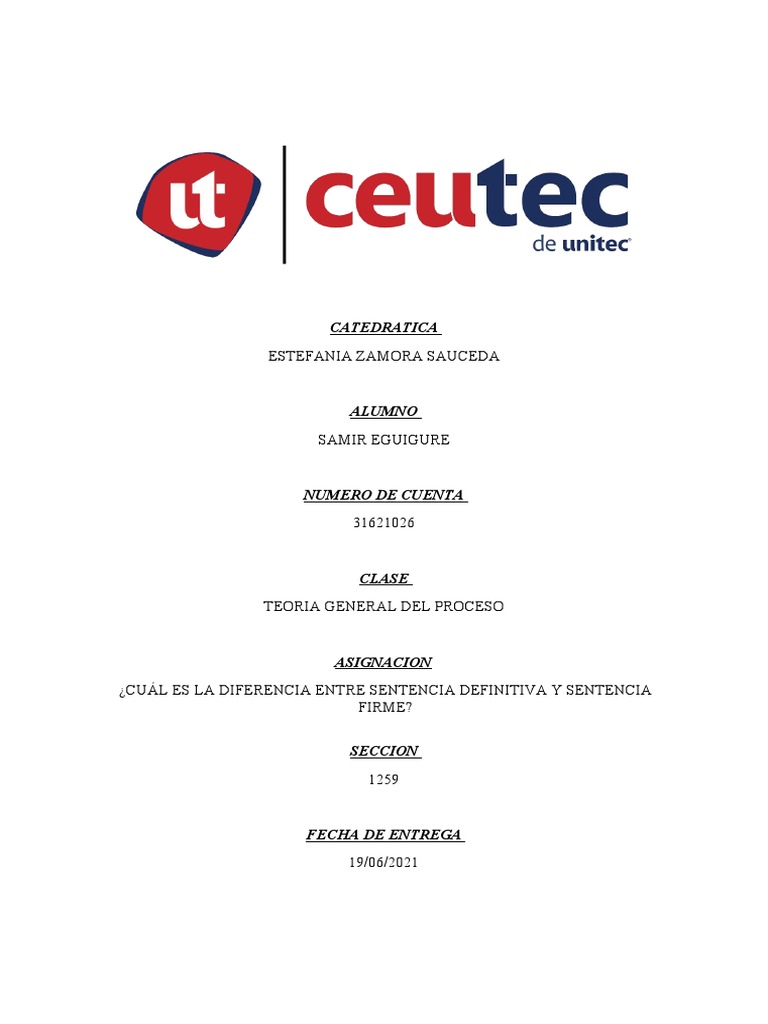 La diferencia entre sentencia definitiva y sentencia firme | PDF