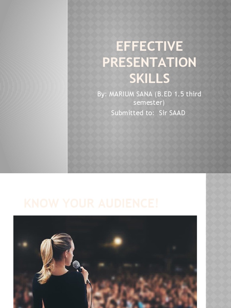 Effective Presentation Skills PDF