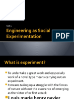 Engineering As Social Experimentation: Unit 3