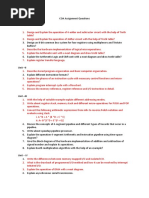 COA Assignment Questions