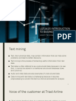 Lgt2425 Introduction To Business Analytics: Lecture 5: Text Mining