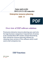 Anna University MBA-DISTANCE-III Semester: Enterprise Resource Planning Unit - II