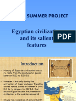 English Summer Project: Egyptian Civilization and Its Salient Features