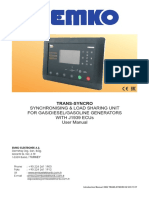 Synchronising & Load Sharing Unit For Gas/Diesel/Gasoline Generators With J1939 Ecus User Manual