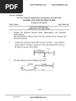 JNTU Kakinada - M.Tech - MATRIX ANALYSIS OF STRUCTURES Sup FR