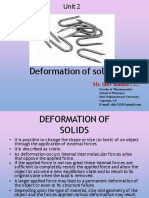 Deformation of Solid