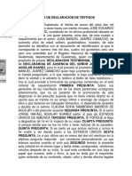 Acta de Declaración de Testigos