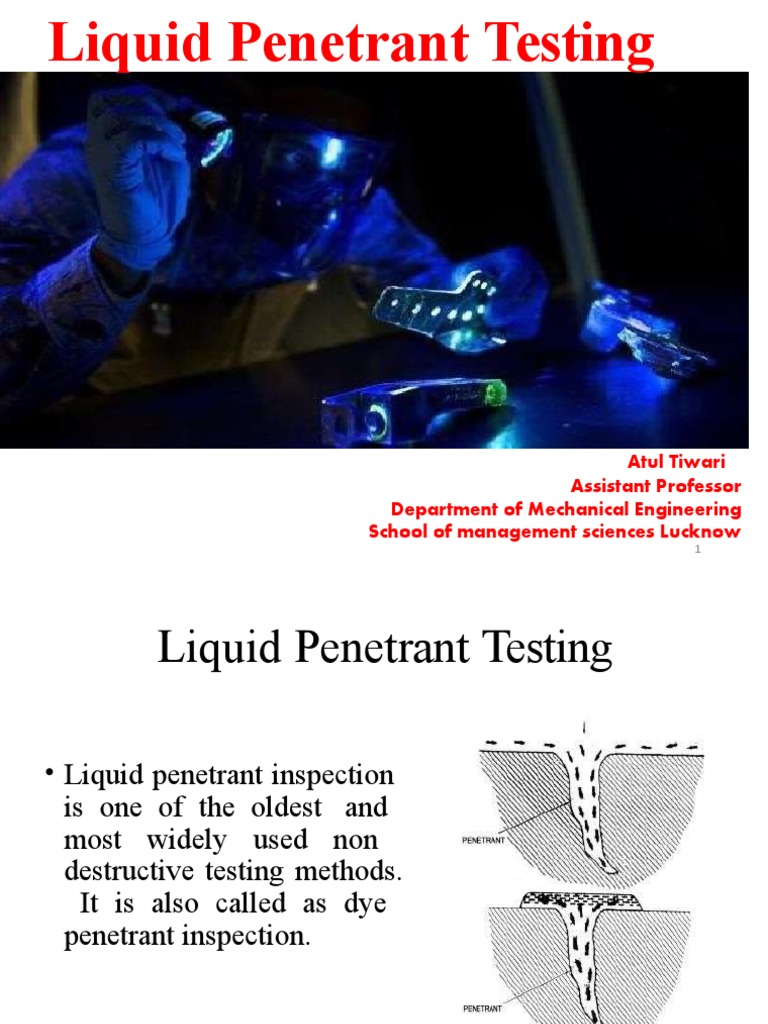 NDT: Liquid Penetrant Testing Guide | PDF | Emulsion | Chemistry