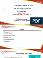 Program: B Tech, 8 Semester, 4 Year Cs 801:internet of Things Practical Session Arduino Board