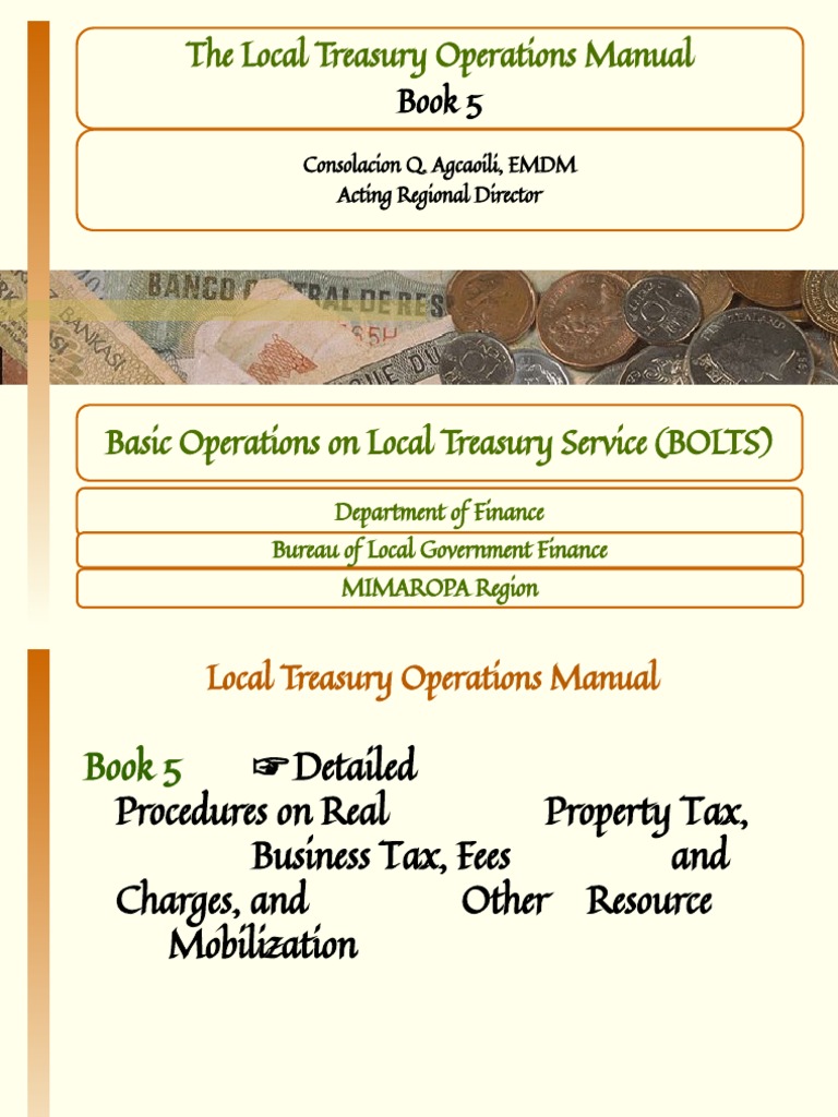 The Local Treasury Operations Manual Book 5 PDF Market Value Auction