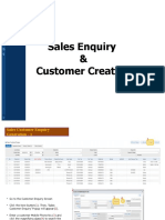 Sales Enquiry & Customer Creation