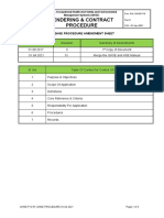 Tendering & Contract Procedure: Qhse Procedure Amendment Sheet