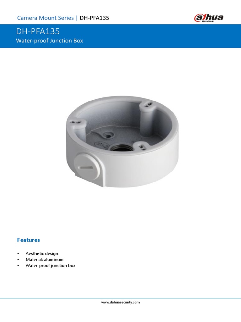 DH-PFA135: Water-Proof Junction Box | PDF