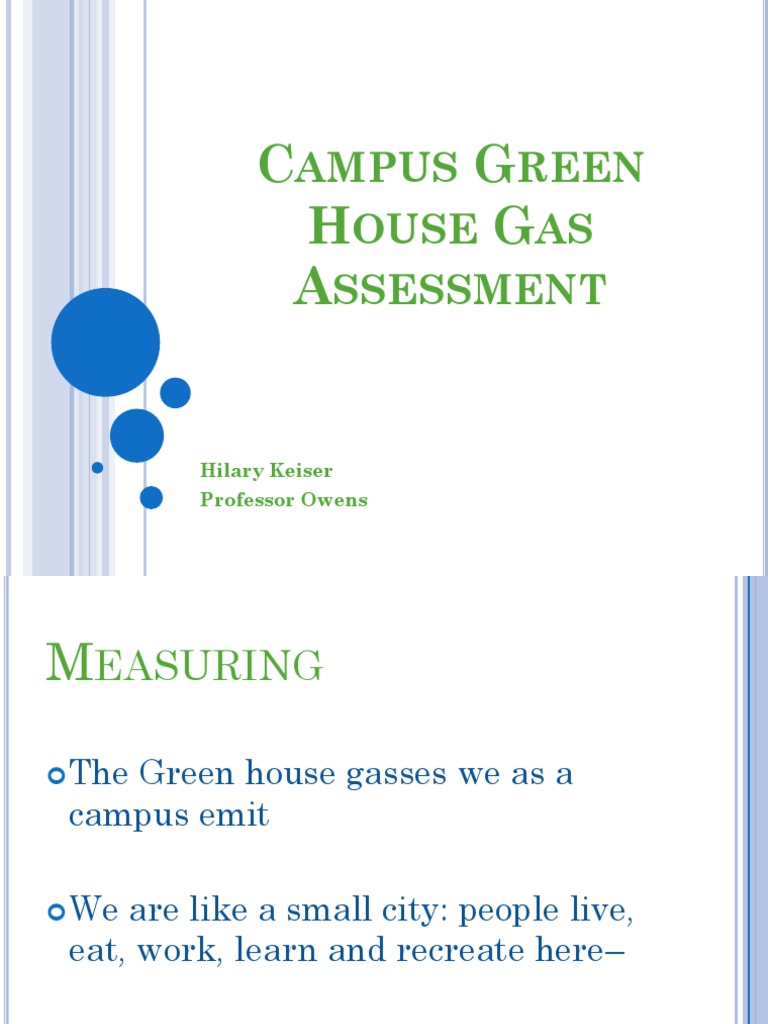 Campus Greenhouse Gas Assessment Report | PDF | Carbon Footprint ...