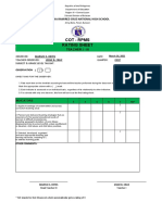 Cot - Rpms Rating Sheet: Virginia Ramirez-Cruz National High School