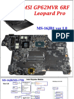 MSI GP62MVR 6RF Leopard Pro MS-16JB - MS-179B MS-16JB1 Rev 1.0 (0A) Схема
