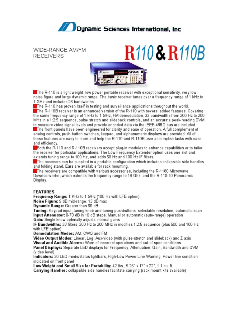 Wide-Range Am/Fm Receivers | PDF | Bandwidth (Signal Processing ...