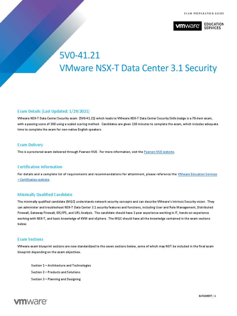 Vmware Exam NSX T Datacenter Prep Guide | PDF | Trademark | Firewall ...