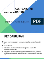 DASAR-DASAR LARUTAN DAN KELARUTAN