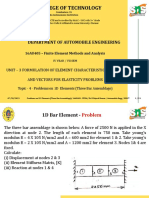 Topic - 4 - Problems on 1D Elements (Three Bar Assemblage)